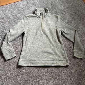 Lands End Women’s Quarter Zip Pullover Sweatshirt Size M 8-10